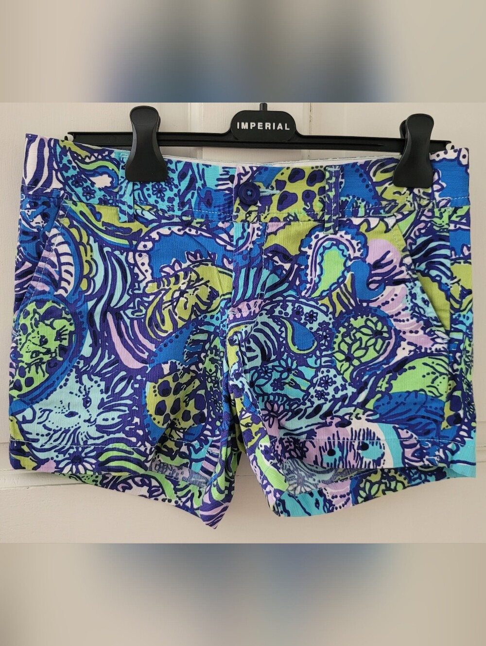 Lilly Pulitzer Callahan Cattitude Shorts SZ 2